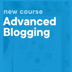 Holiday challenge with a blue overlay and the title of this blog post 'Advanced Blogging'