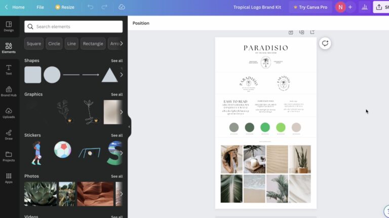 Building a brand identity with Canva