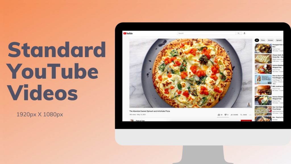 example of a Standard YouTube video on YouTube and the recommended video size for a Standard YouTube video