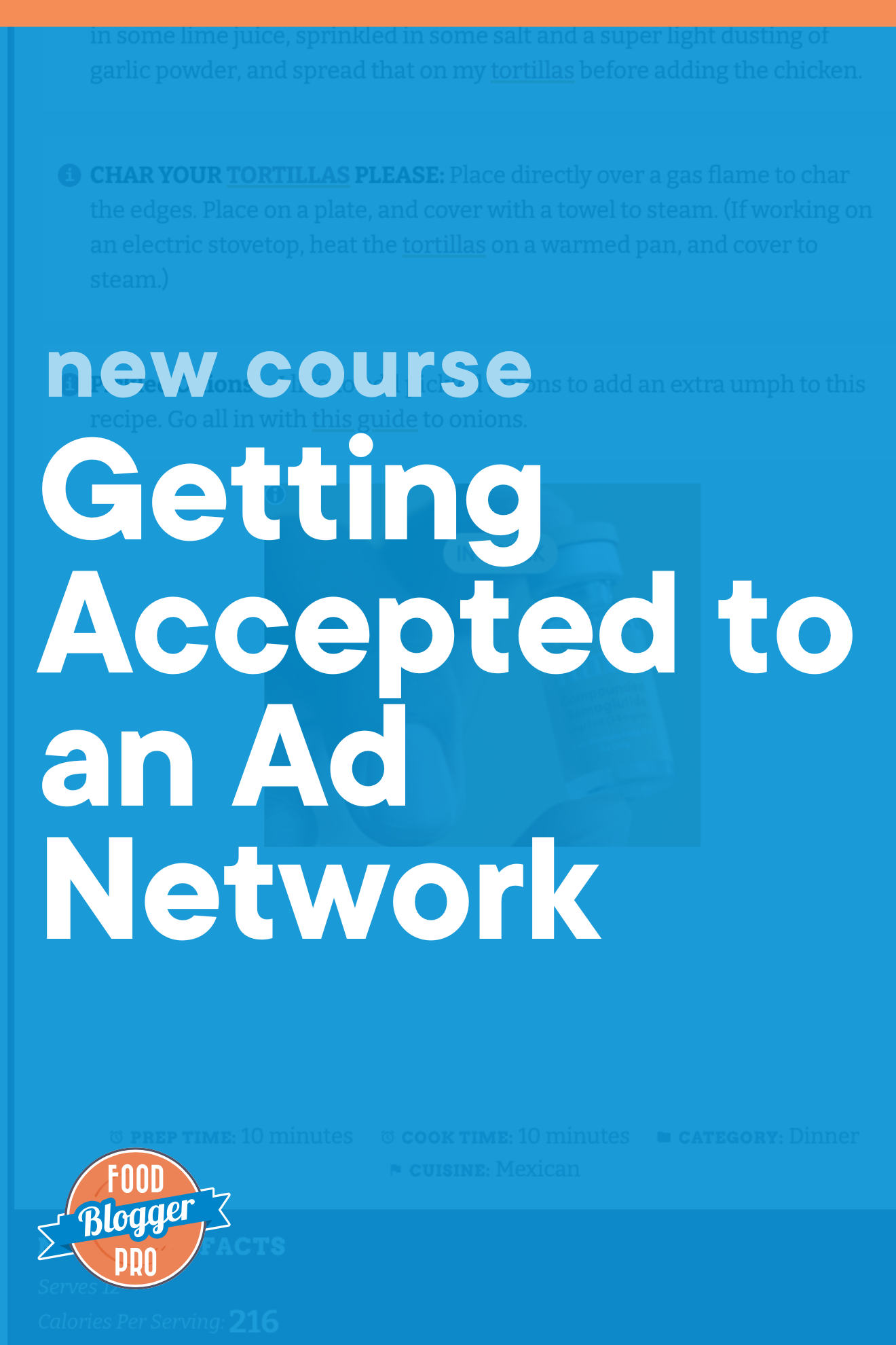 Cover photo for Getting Accepted to an Ad Network course.