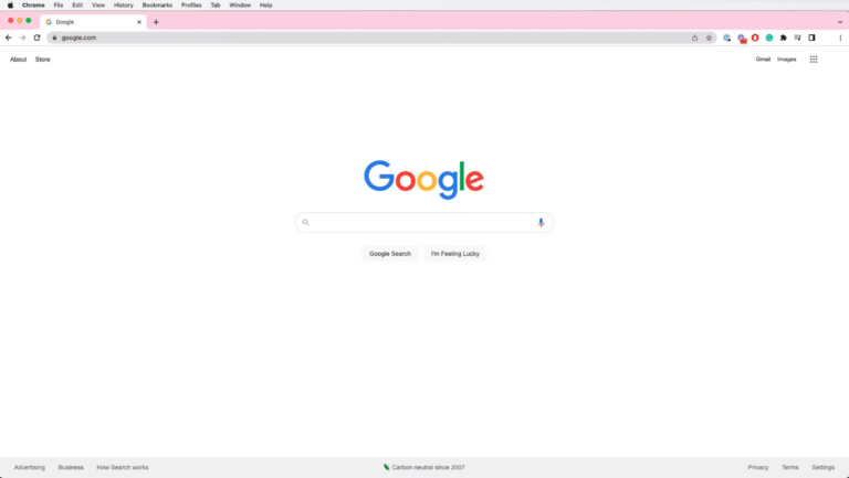 Google homepage
