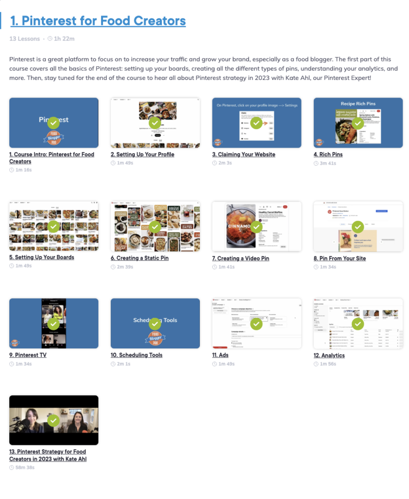Overview of Pinterest for Food Creators Course