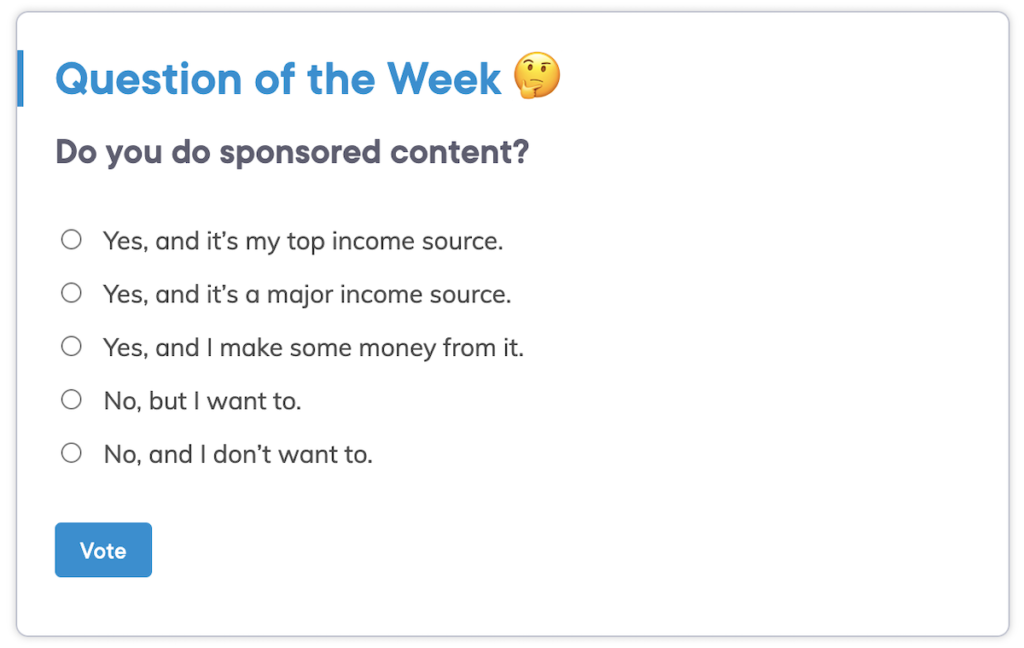 The Question of the Week module